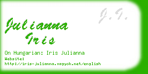 julianna iris business card